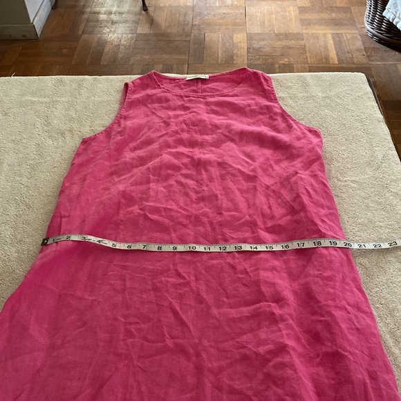 Terzo Millennio 100% linen stunning tiered pink dress. Made in Italy. - Picture 10 of 13